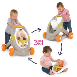 Poussette Minikiss baby walker 3 en 1 Smoby