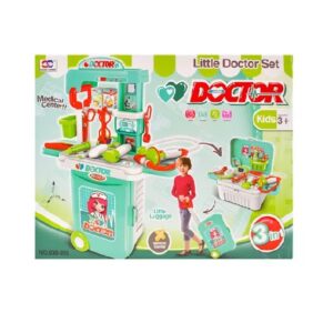Jeu de docteur 3 en 1 avec valise et chariot