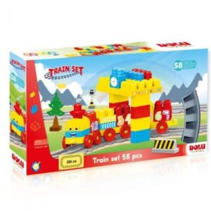 Circuit train jeu de construction 58pcs Dolu