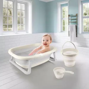 Baignoire-Pliable et sceaux beige Dolu