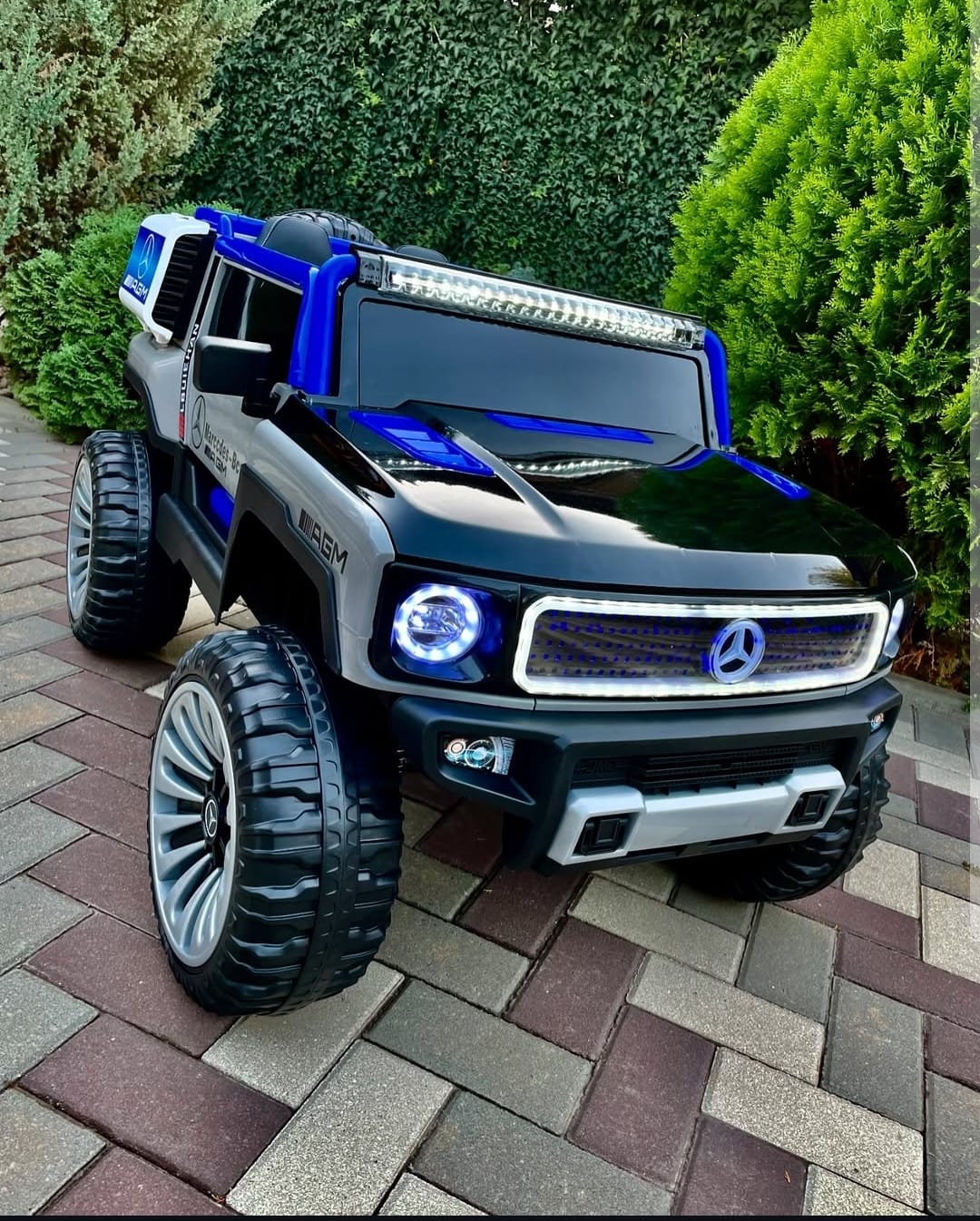 Voiture à batterie Mercedes Type 4*4 Bleue 12V – Image 2
